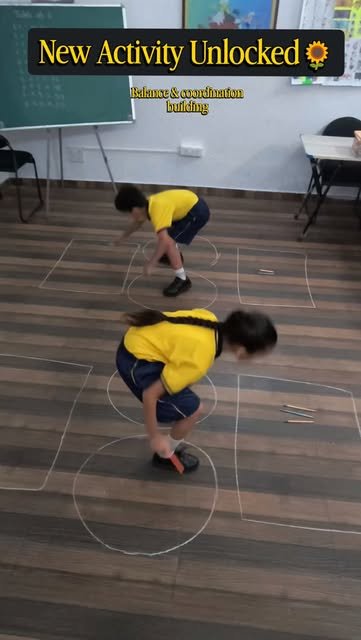 Children doing a movement activity